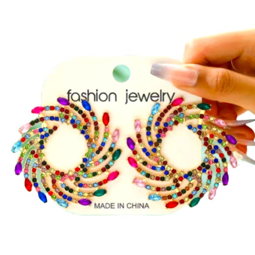 Rainbow Gem Earrings